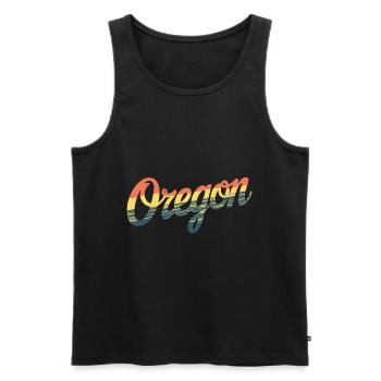 Oregon Portland Amerika Bundesstaat für Oregon - Männer Premium Bio Tank Top - Schwarz - Vorne - Michal (187cm)