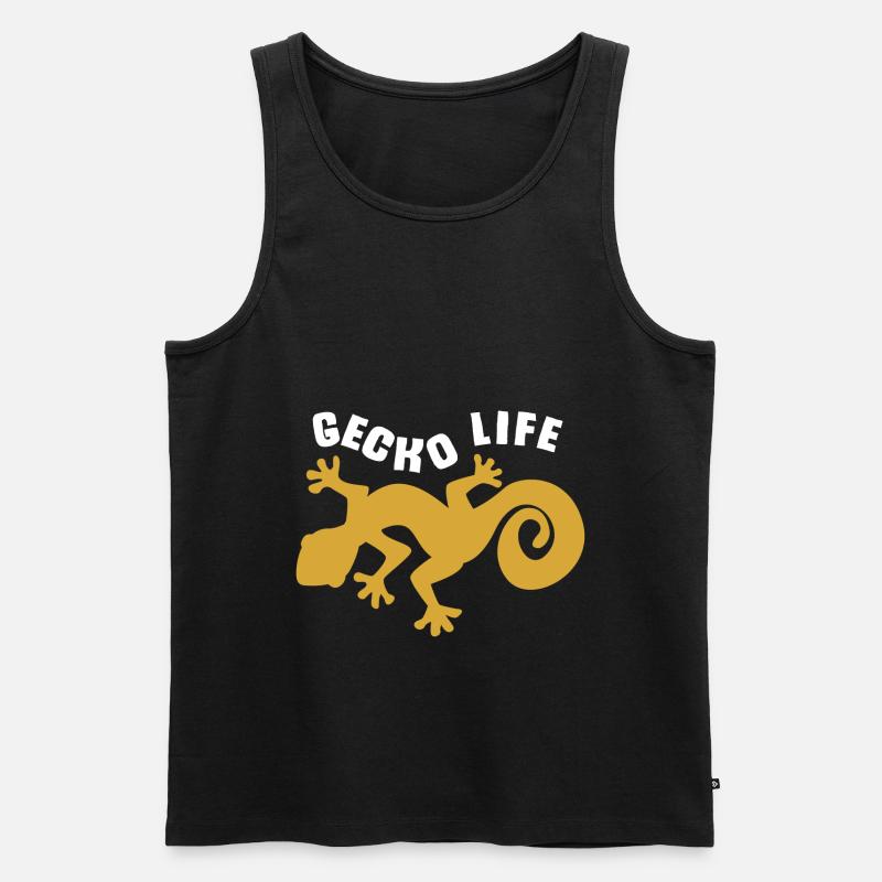 Gecko - Männer Premium Bio Tank Top - Schwarz