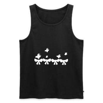 grinding butterfly natural - Men's Premium Organic Tank Top - black - Front - Michal (187cm)