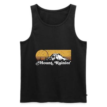 Mont Rainier Nationla Park Montagnes de Washington - Débardeur bio Premium Homme - noir - Devant - Michal (187cm)