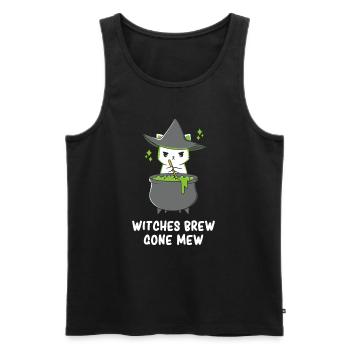 Halloween - Halloween Cat - Halloween Kitten - Männer Premium Bio Tank Top - Schwarz - Vorne - Michal (187cm)