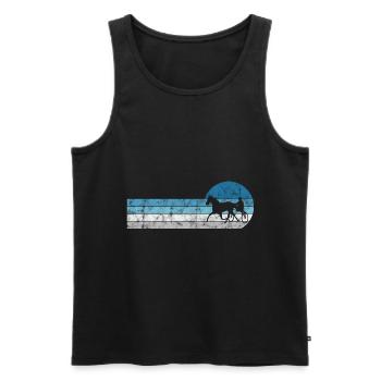 Trabrennen Pferd Pferde Trabrennsport Pferderennen - Männer Premium Bio Tank Top - Schwarz - Vorne - AI Model Male 178 light (178cm)