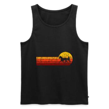 Trabrennen Pferd Pferde Trabrennsport Pferderennen - Männer Premium Bio Tank Top - Schwarz - Vorne - AI Model Male 178 light (178cm)