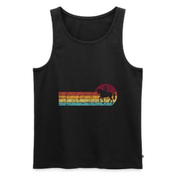Dressage Dressage Rider Riding Horse - Men's Premium Organic Tank Top - black - Front - AI Model Male 178 light (178cm)