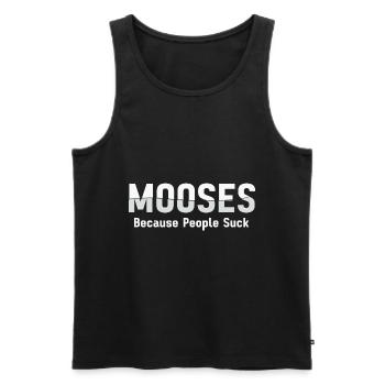 Life is better with moose! Funny moose saying - Men's Premium Organic Tank Top - black - Front - AI Model Male 178 light (178cm)