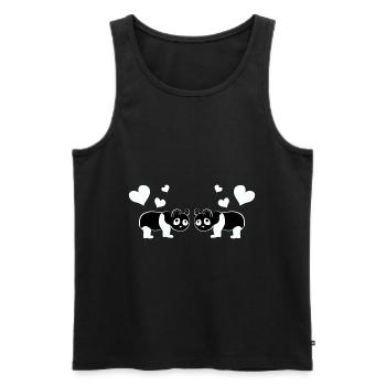 Tierliebe Pandas Panda tiere - Männer Premium Bio Tank Top - Schwarz - Vorne - AI Model Male 178 light (178cm)