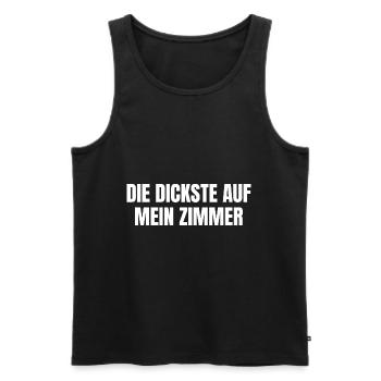 Die Dickste auf mein Zimmer Malle Partyshirt - Männer Premium Bio Tank Top - Schwarz - Vorne - AI Model Male 178 light (178cm)