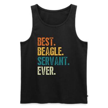 BEST BEAGLE SERVANT EVER - Men's Premium Organic Tank Top - black - Front - AI Model Male 178 light (178cm)