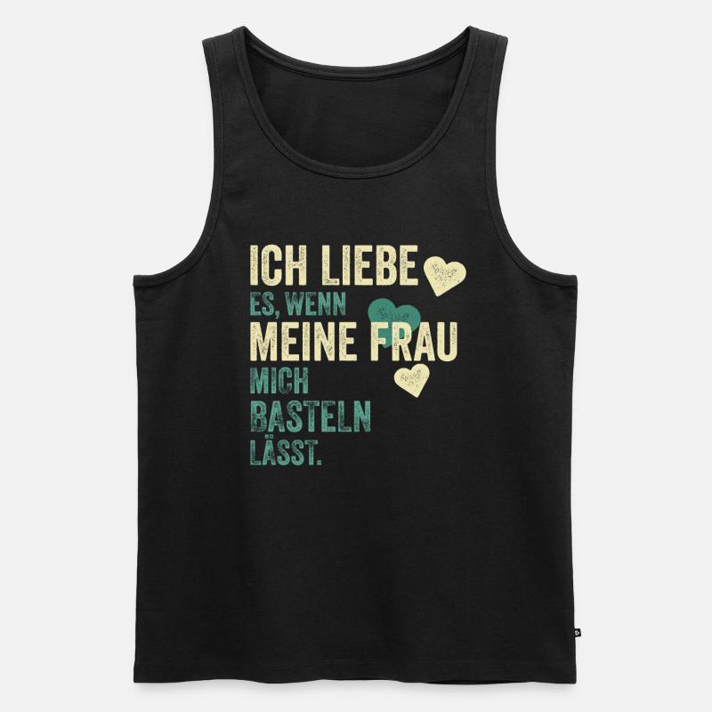 Bastler Schrauber Basteln Spruch Geschenk - Männer Premium Bio Tank Top - Schwarz