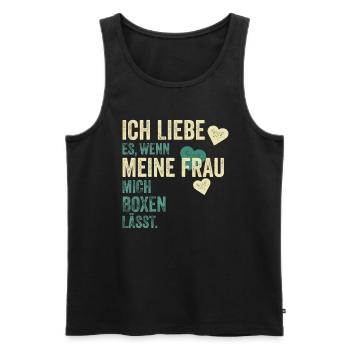 Boxer Boxkampf Boxen Spruch Geschenk - Männer Premium Bio Tank Top - Schwarz - Vorne - AI Model Male 178 light (178cm)