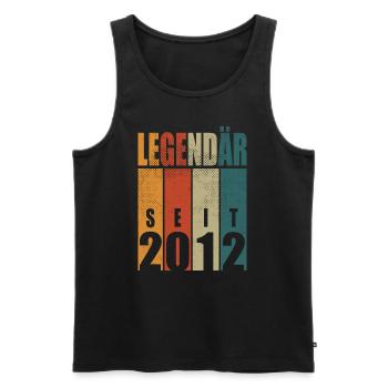 Legendär seit 2012 Jahrgang Geburtstag 12 Geschenk - Männer Premium Bio Tank Top - Schwarz - Vorne - Michal (187cm)