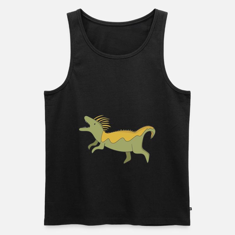 Dinosaurier - Männer Premium Bio Tank Top - Schwarz