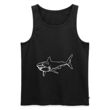 Shark - Men's Premium Organic Tank Top - black - Front - AI Model Male 178 light (178cm)