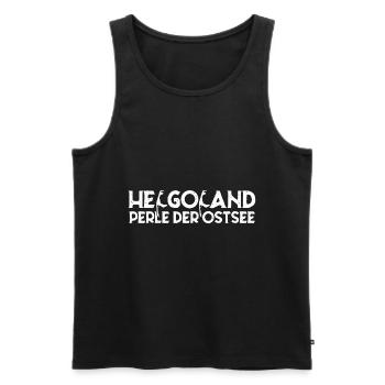 Helgoland Perle der Ostsee lustig Sylt - Männer Premium Bio Tank Top - Schwarz - Vorne - Michal (187cm)