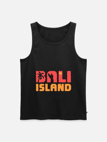 Surfergirl Bali Surfer Surfboard - Men's Premium Organic Tank Top - black