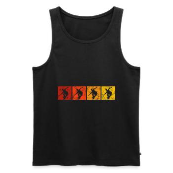 Skateboarder Skateboard Skater Skate Skateing - Débardeur bio Premium Homme - noir - Devant - Michal (187cm)