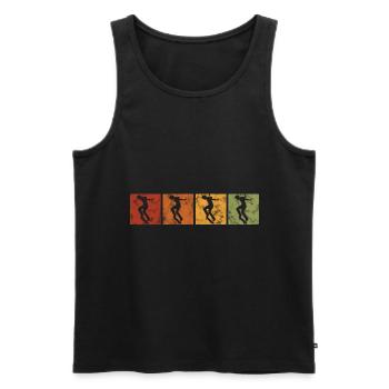 Skateboarder Skateboard Skater Skate Skateing - Männer Premium Bio Tank Top - Schwarz - Vorne - Michal (187cm)