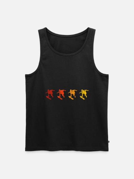 Skateboarder Skateboard Skater Skate Skateing - Men's Premium Organic Tank Top - black