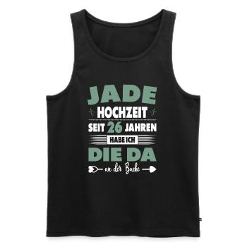 26 Hochzeitstag Paare 26 Jahre Ehe Jadehochzeit - Männer Premium Bio Tank Top - Schwarz - Vorne - Michal (187cm)