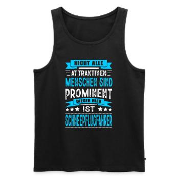 Schneepflugfahrer Winterdienst Strassenwärter - Männer Premium Bio Tank Top - Schwarz - Vorne - AI Model Male 178 light (178cm)