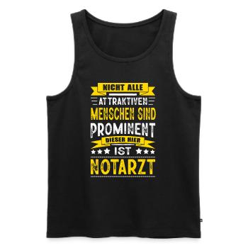 Nicht Alle Menschen Sind Prominent Notarzt - Männer Premium Bio Tank Top - Schwarz - Vorne - AI Model Male 178 light (178cm)