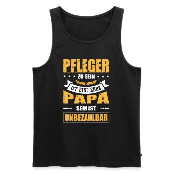 Pfleger Zu Sein Eine Ehre Papa Sein Unbezahlbar - Männer Premium Bio Tank Top - Schwarz - Vorne - Michal (187cm)