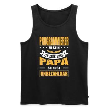 Programmierer Sein Eine Ehre Papa Sein Unbezahlbar - Männer Premium Bio Tank Top - Schwarz - Vorne - Michal (187cm)