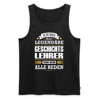 Ich Bin Dieser Legendäre Geschichtslehrer - Männer Premium Bio Tank Top - Schwarz - Vorne - AI Model Male 178 light (178cm)