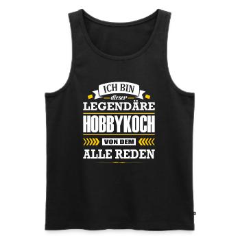 Dieser Legendäre Hobbykoch Von Dem Alle Reden - Männer Premium Bio Tank Top - Schwarz - Vorne - Michal (187cm)