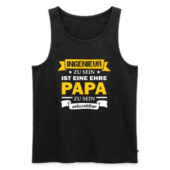 Ingenieur Zu Sein Ist Eine Ehre Papa Geschenk - Männer Premium Bio Tank Top - Schwarz - Vorne - Michal (187cm)