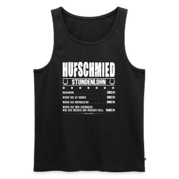 Hufschmied Stundenlohn Hufbeschlagschmied Schmied - Männer Premium Bio Tank Top - Schwarz - Vorne - Michal (187cm)