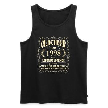 Oldtimer 1998 Geburtstag Lebende Legende Vintage - Männer Premium Bio Tank Top - Schwarz - Vorne - Michal (187cm)