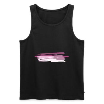 bottom line pink strokes bottom line - Men's Premium Organic Tank Top - black - Front - AI Model Male 178 light (178cm)