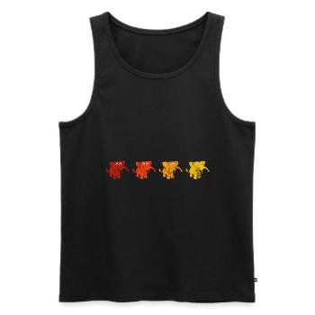 Elefanten Elefant für Kinder - Männer Premium Bio Tank Top - Schwarz - Vorne - Michal (187cm)