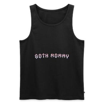 Maman gothique ! Esthétique gothique Croix Y2K - Débardeur bio Premium Homme - noir - Devant - Michal (187cm)
