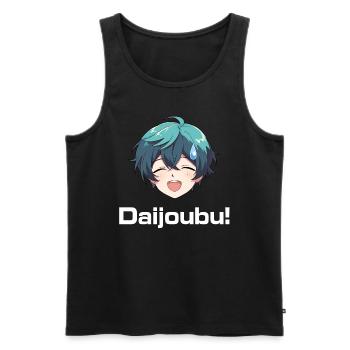 Anime nerveux Emoji Daijoubu ! - Chemise d’anime - Débardeur bio Premium Homme - noir - Devant - AI Model Male 178 light (178cm)