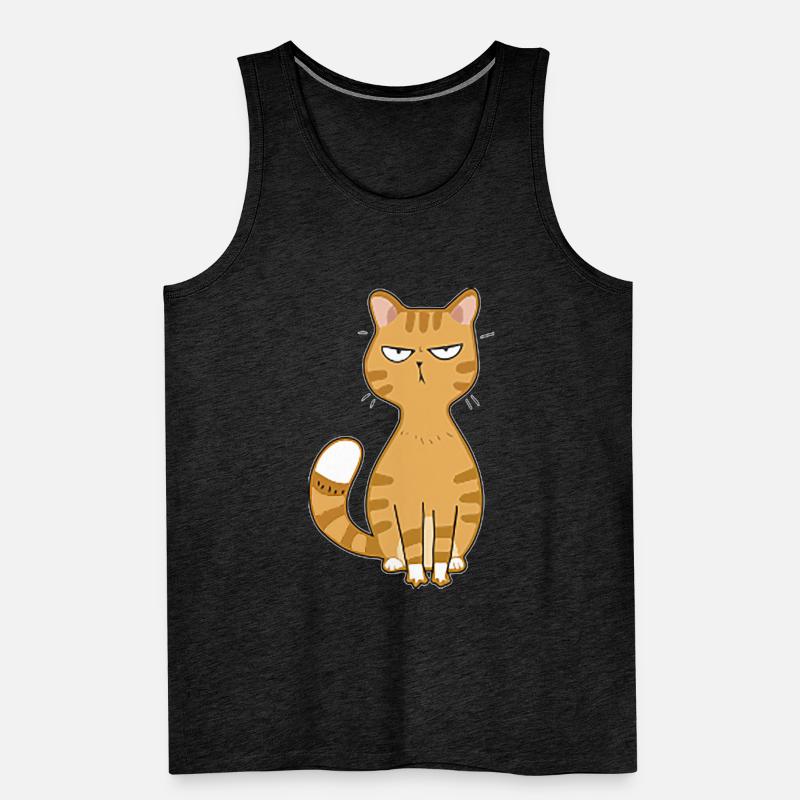 Katze böse oder niedlich Männer Premium Bio Tank Top