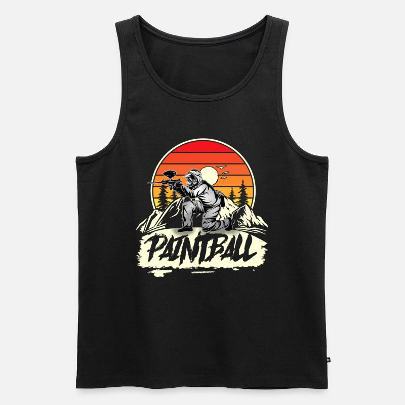 Paintball - Männer Premium Bio Tank Top - Schwarz