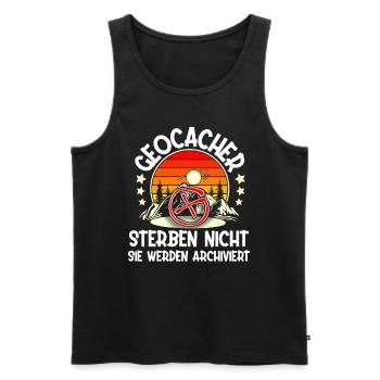 Geocaching Geocacher Geocache - Männer Premium Bio Tank Top - Schwarz - Vorne - Michal (187cm)