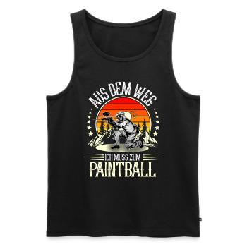 Paintball - Männer Premium Bio Tank Top - Schwarz - Vorne - Michal (187cm)