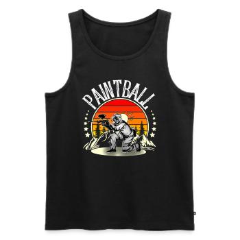 Paintball - Men's Premium Organic Tank Top - black - Front - Michal (187cm)
