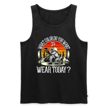 Paintball - Men's Premium Organic Tank Top - black - Front - Michal (187cm)