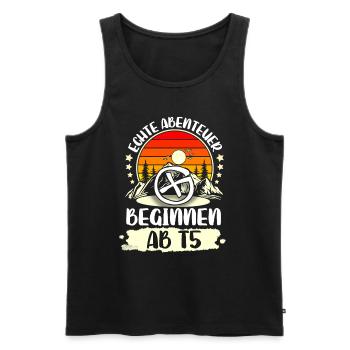 Geocaching Geocacher Geocache - Männer Premium Bio Tank Top - Schwarz - Vorne - AI Model Male 178 light (178cm)