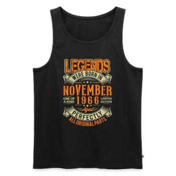 1966 November Geburtstag Legende - Männer Premium Bio Tank Top - Schwarz - Vorne - Michal (187cm)