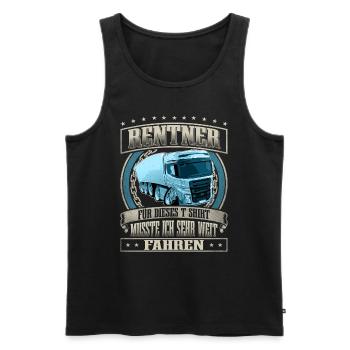 LKW Fahrer Rentner - Männer Premium Bio Tank Top - Schwarz - Vorne - Michal (187cm)