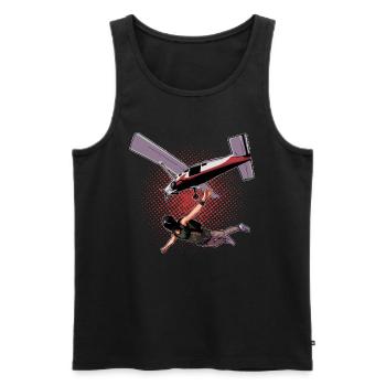 Skydiving Parachutists Parachute - Men's Premium Organic Tank Top - black - Front - Michal (187cm)