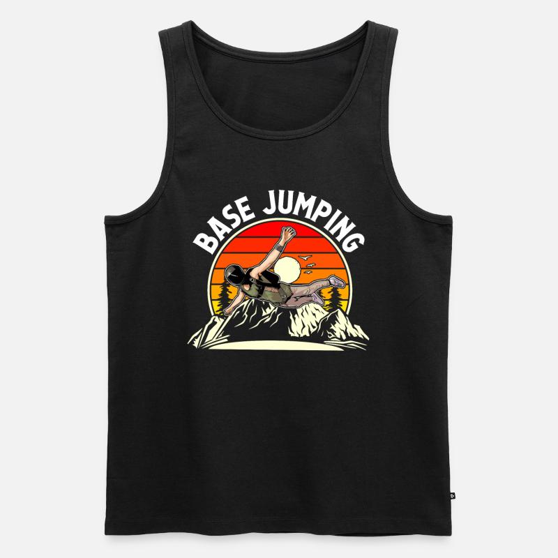 Base Jumping - Männer Premium Bio Tank Top - Schwarz