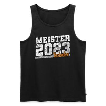 Meister 2023 Meisterprüfung Meisterbrief - Männer Premium Bio Tank Top - Schwarz - Vorne - Michal (187cm)