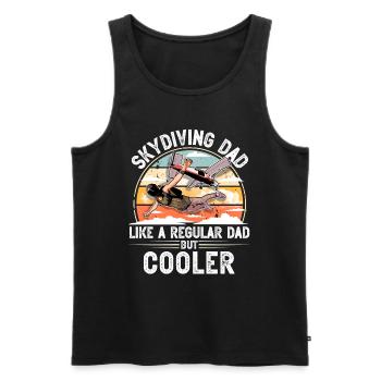 Skydiving Parachuting Parachute - Men's Premium Organic Tank Top - black - Front - AI Model Male 178 light (178cm)