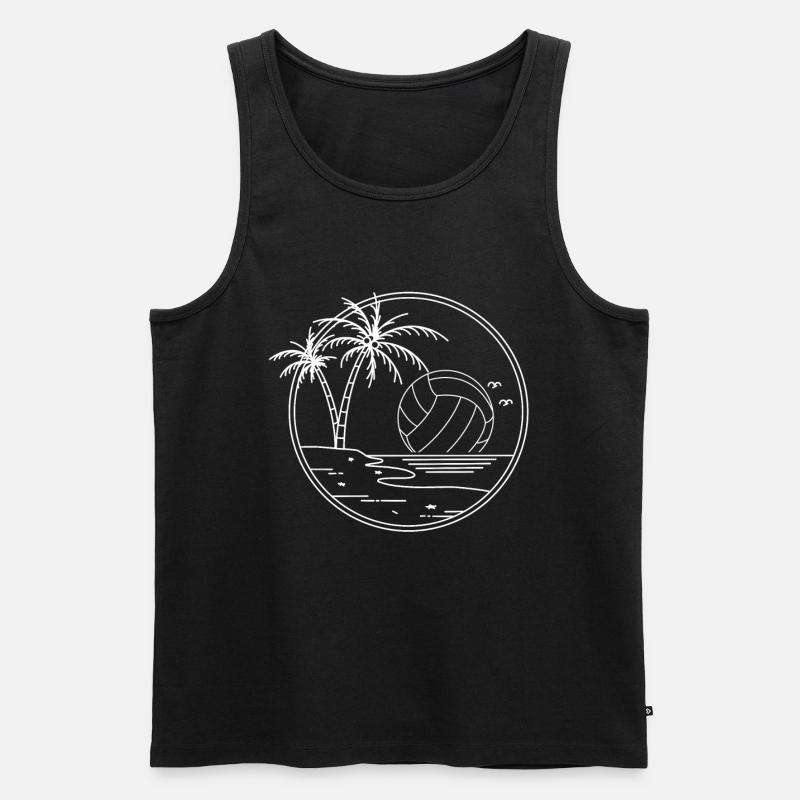Volleyball - Männer Premium Bio Tank Top - Schwarz